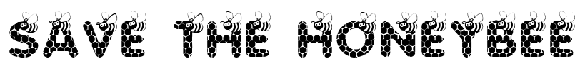 SAVE THE HONEYBEE Font Image