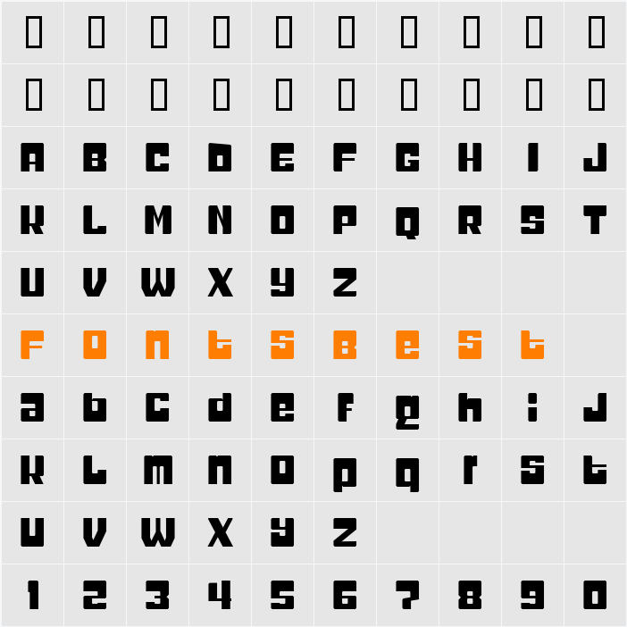 Headcold Character Map