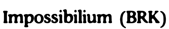 Impossibilium (BRK) Font Image