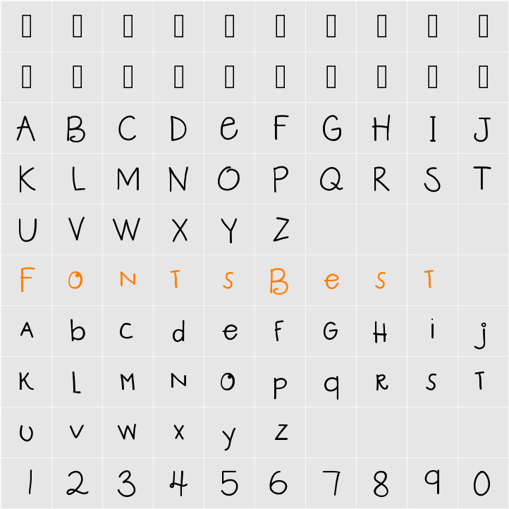 KBInterestingZebra Character Map