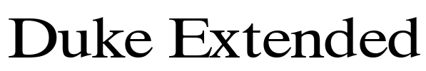 Duke Extended Font Image
