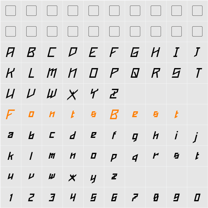 Phoenixians Character Map