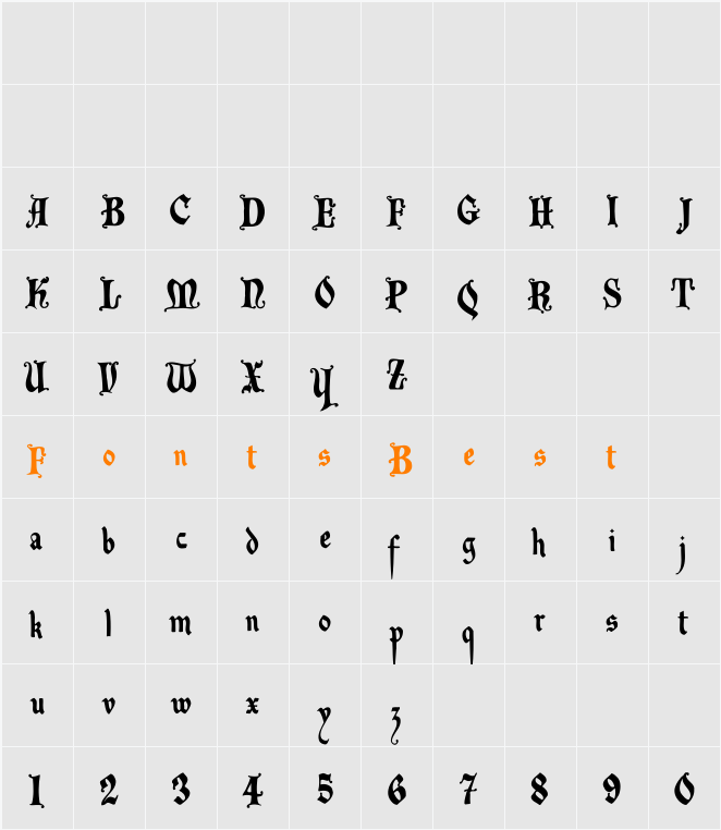 DecadentaFrax Character Map