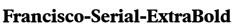 Francisco-Serial-ExtraBold Font Image
