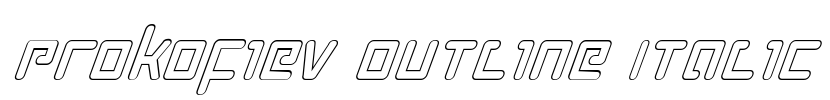 Prokofiev Outline Italic Font Image