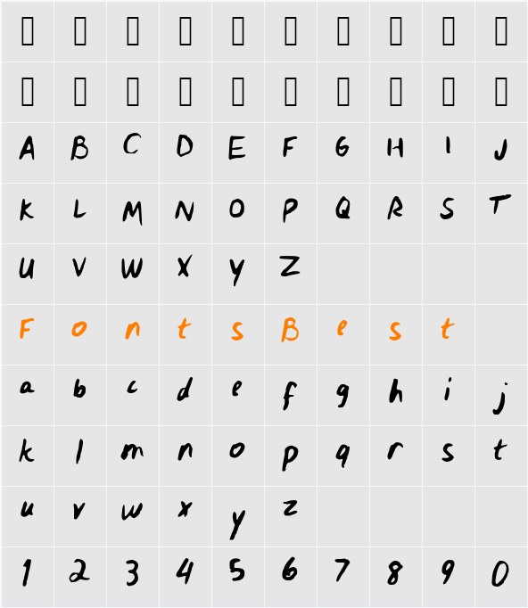 Veila Character Map