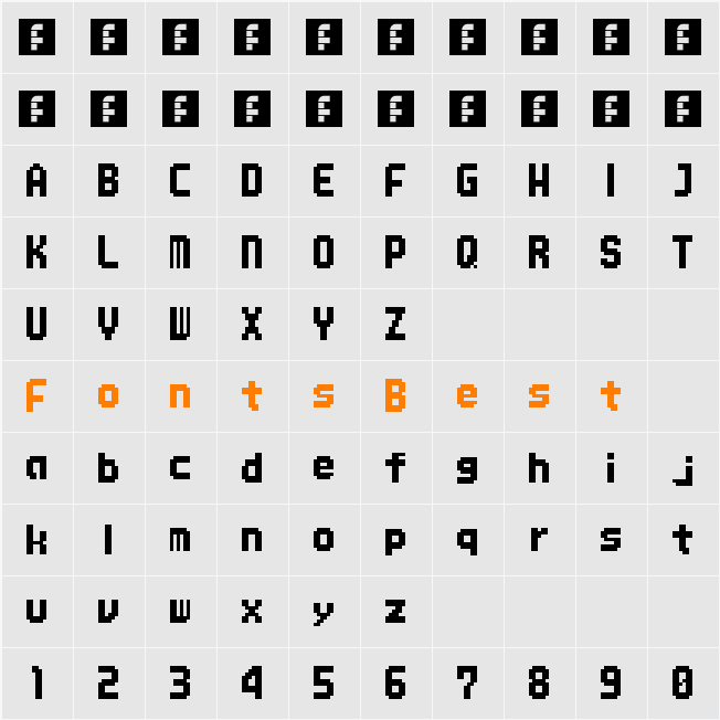 MMBNThick Character Map