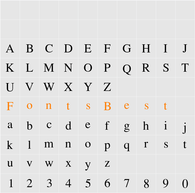 Dester   Character Map