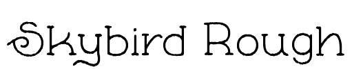 Skybird Rough Font Image