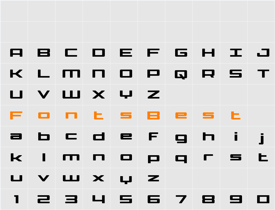 Phoenicia Lower Case Ttitle Character Map