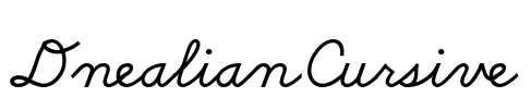 DnealianCursive Font Image