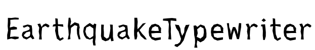 EarthquakeTypewriter Font Image