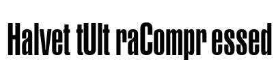 HalvettUltraCompressed Font Image
