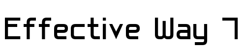 Effective Way 7 Font Image