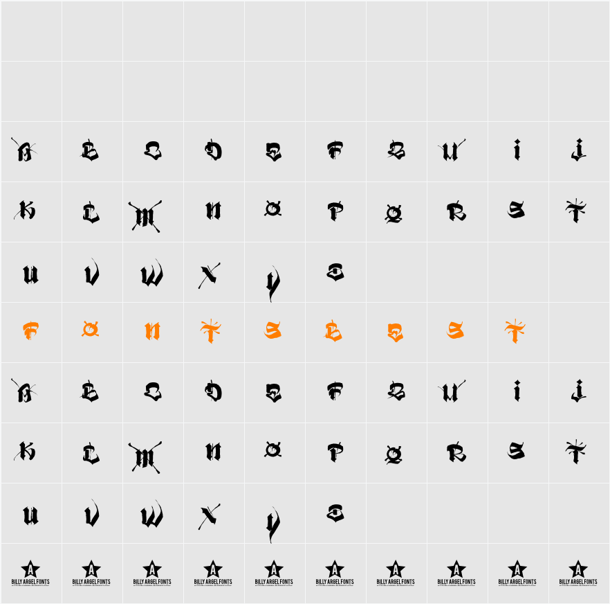 VATOS Character Map