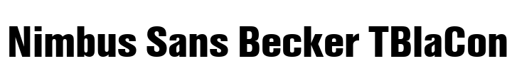 Nimbus Sans Becker TBlaCon Font Image