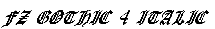 FZ GOTHIC 4 ITALIC Font Image