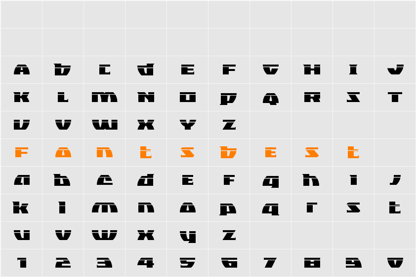 Black Bishop Laser Character Map