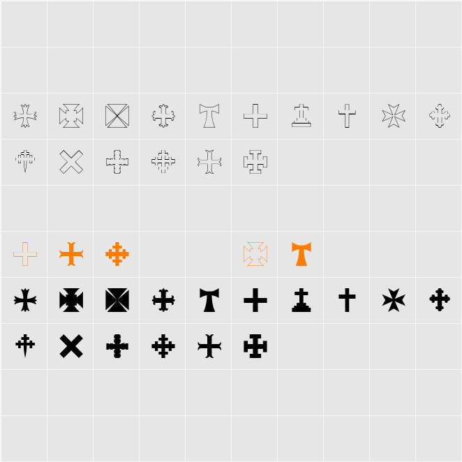 RTA Cross Character Map