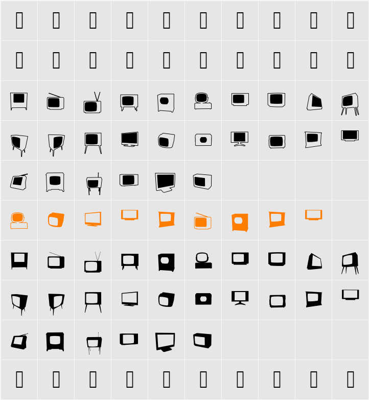bonohadavision Character Map