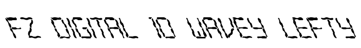 FZ DIGITAL 10 WAVEY LEFTY Font Image