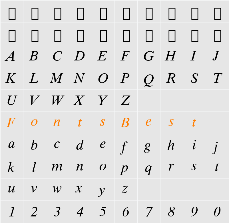 Dutch801 Rm BT Character Map