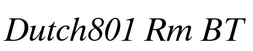 Dutch801 Rm BT