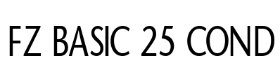 FZ BASIC 25 COND Font Image
