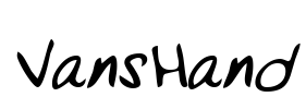 VansHand Font Image