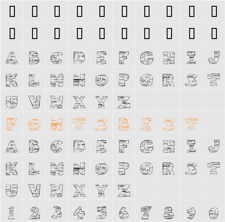 KR Tigrrr Character Map