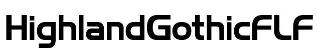 HighlandGothicFLF Font Image
