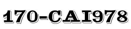 170-CAI978 Font Image