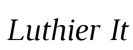 Luthier It Font Image