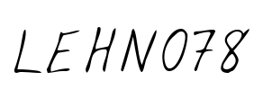 LEHN078 Font Image