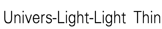 Univers-Light-Light Thin Font Image