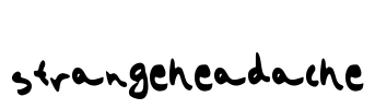 strangeheadache Font Image
