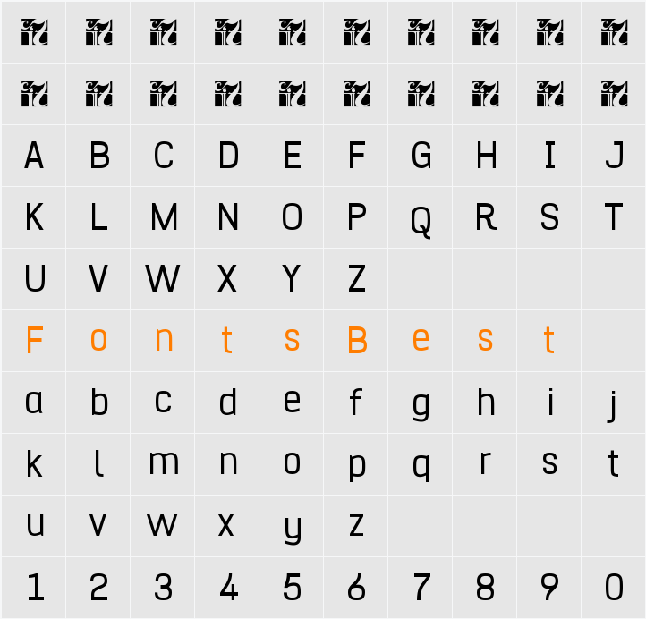 Hurufo & Numero Character Map