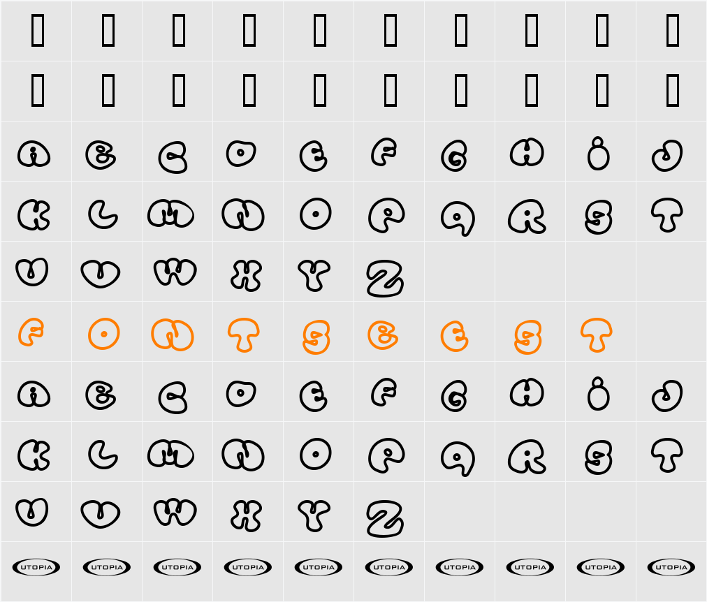 Tolo Character Map