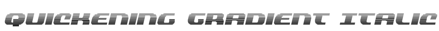 Quickening Gradient Italic Font Image