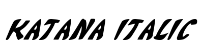 Katana Italic Font Image
