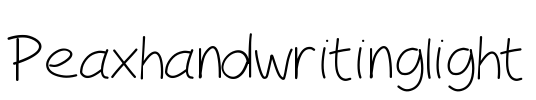 Peaxhandwritinglight