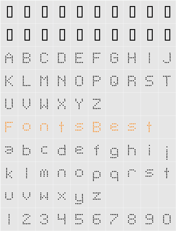 Telegraphic Light Character Map
