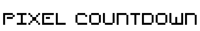 Pixel Countdown Font Image