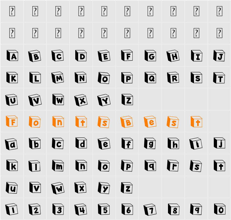 K26ToyBlocks123 Character Map