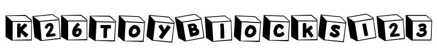 K26ToyBlocks123 Font Image