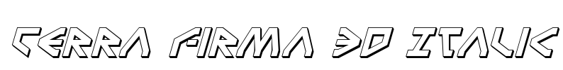 Terra Firma 3D Italic Font Image