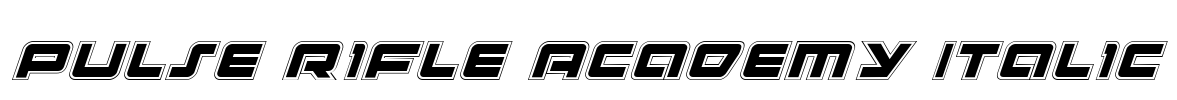 Pulse Rifle Academy Italic Font Image