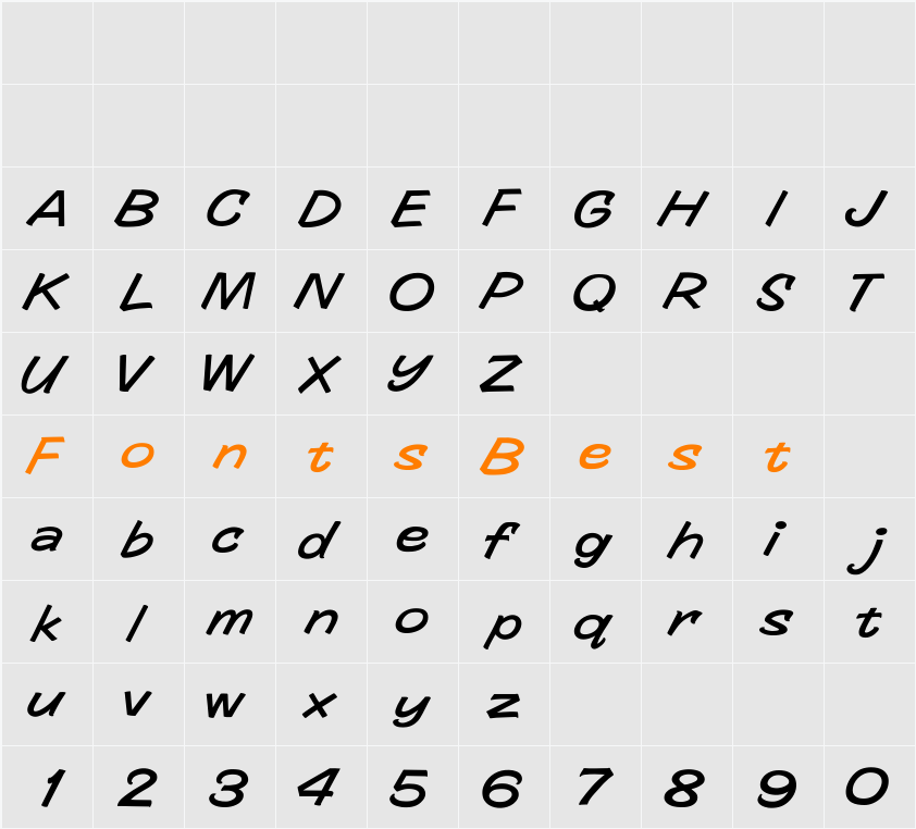 Sale-LightItalic Character Map
