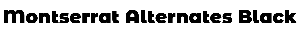 Montserrat Alternates Black Font Image