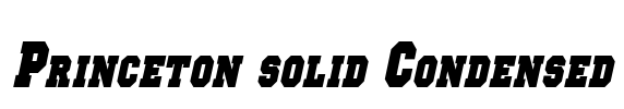 Princeton solid Condensed Font Image